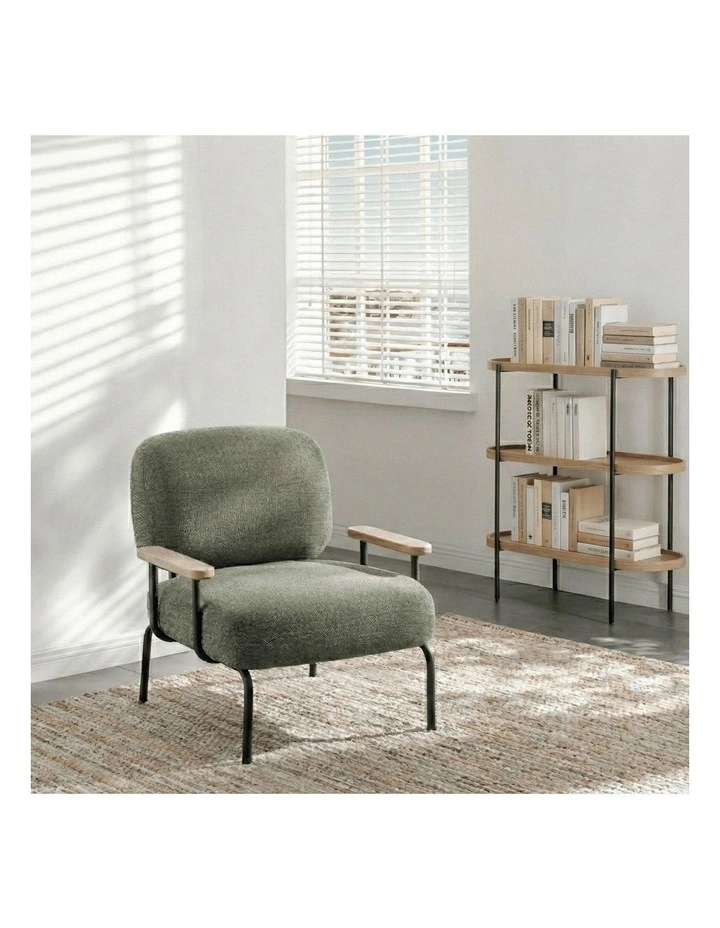 Mattia Upholstered Armchair Olive image 4
