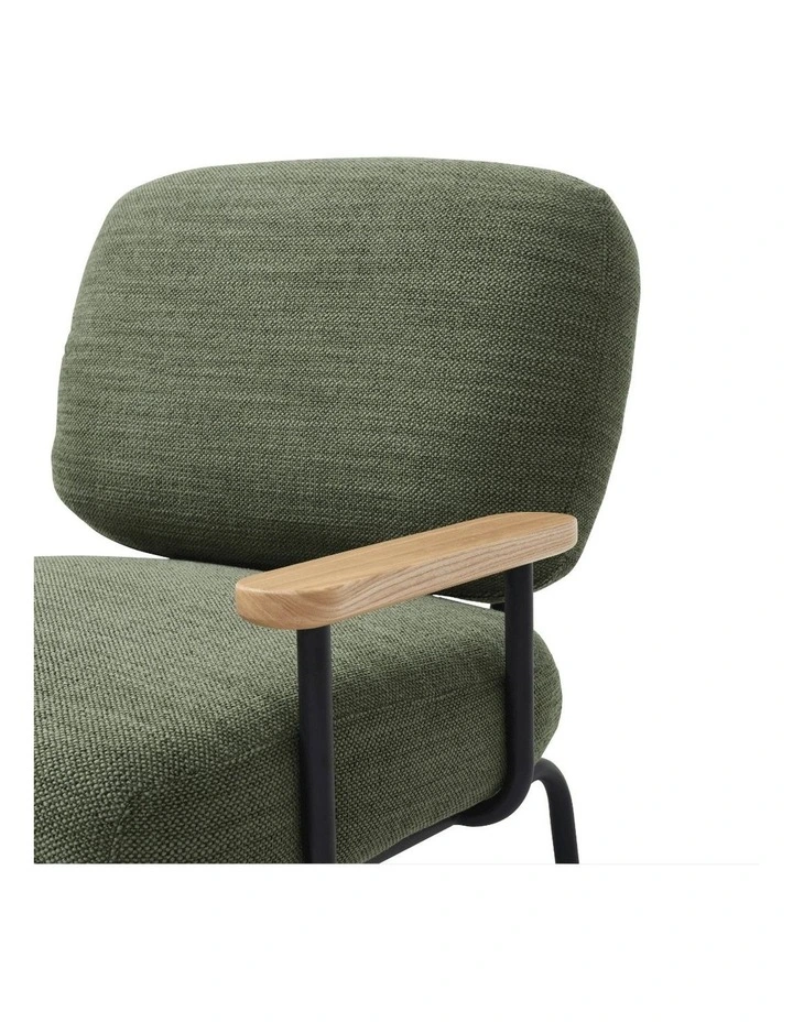 Mattia Upholstered Armchair Olive image 6