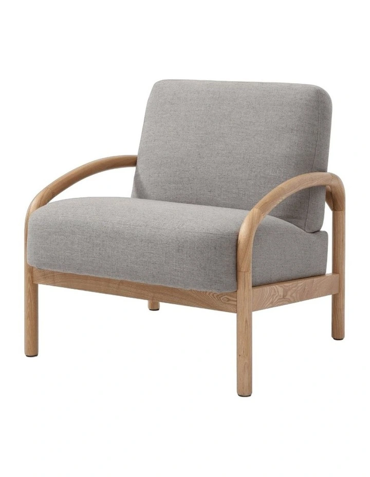 Luna Upholstered Armchair Oatmeal Stone image 1