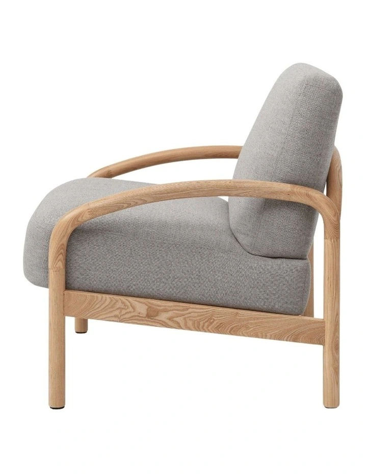 Luna Upholstered Armchair Oatmeal Stone image 2