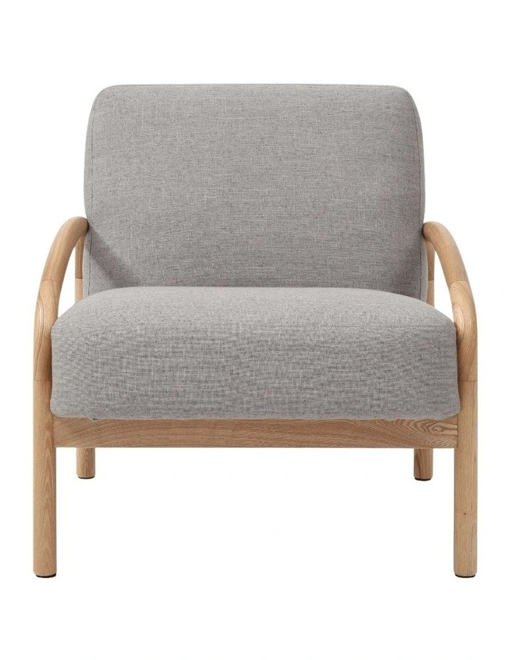 Luna Upholstered Armchair Oatmeal Stone image 4