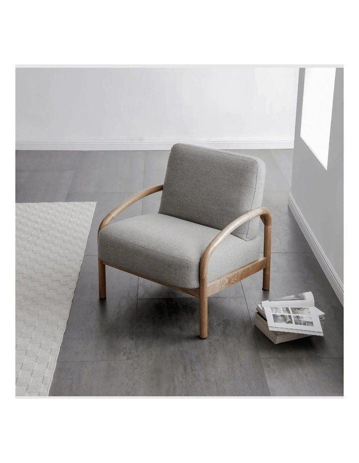 Luna Upholstered Armchair Oatmeal Stone image 6