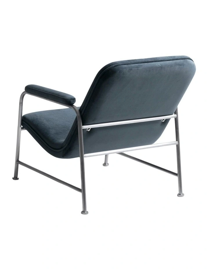 Milo Lounge Chair Brushed Steel Slate image 5