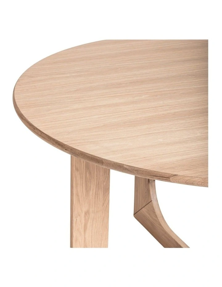 Oscar Round Oak 1.3M Dining Table image 5
