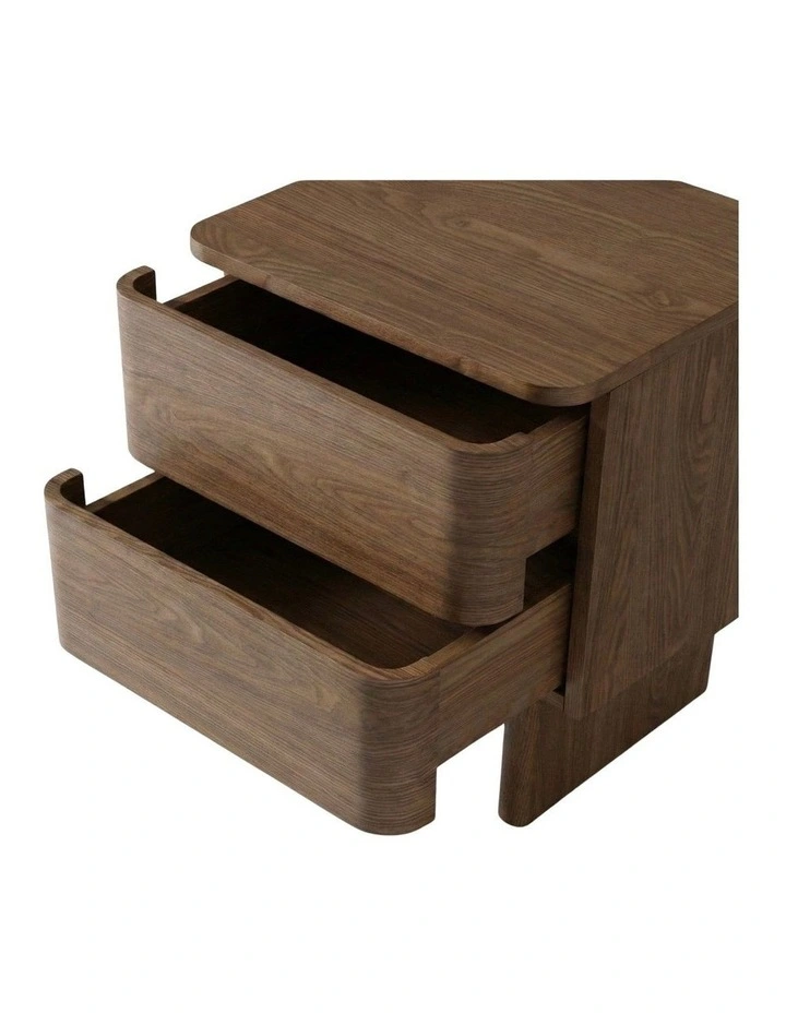 Kiama 2 Drawer Bedside Walnut image 4