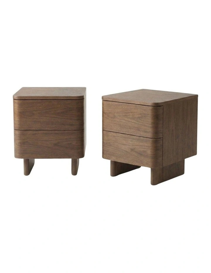 Kiama 2 Drawer Bedside Walnut image 5