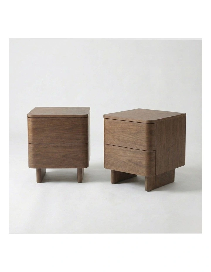 Kiama 2 Drawer Bedside Walnut image 6
