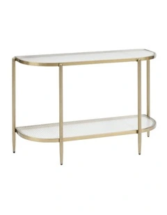 Gatsby 110cm Console Hall Table Fluted Glass & Gold