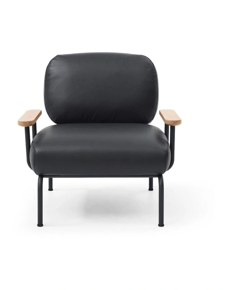 Mattia Armchair Leather Black image 5