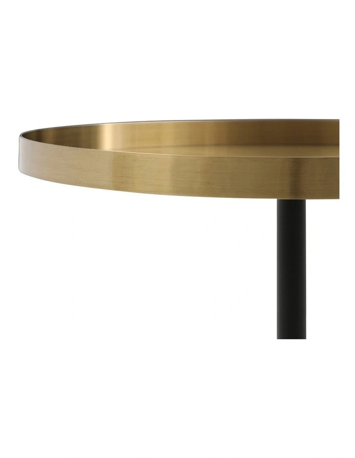 Lloyd Round Side Table Gold & Black image 3
