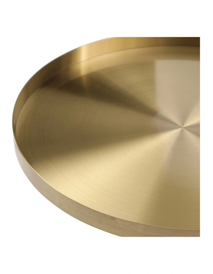 Lloyd Round 50cm Side Table Metal Brushed Gold & Black Set of 2 Bundle image 6