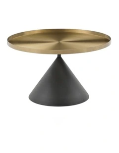 Lloyd Round Coffee Table Brushed Gold & Black