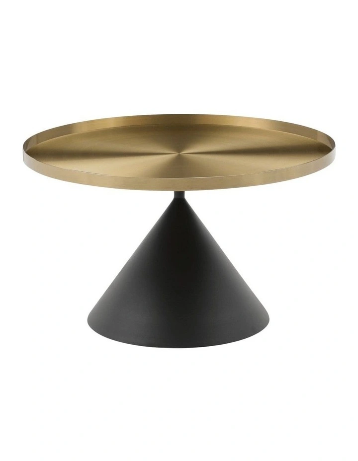 Lloyd Round Coffee Table Brushed Gold & Black image 2