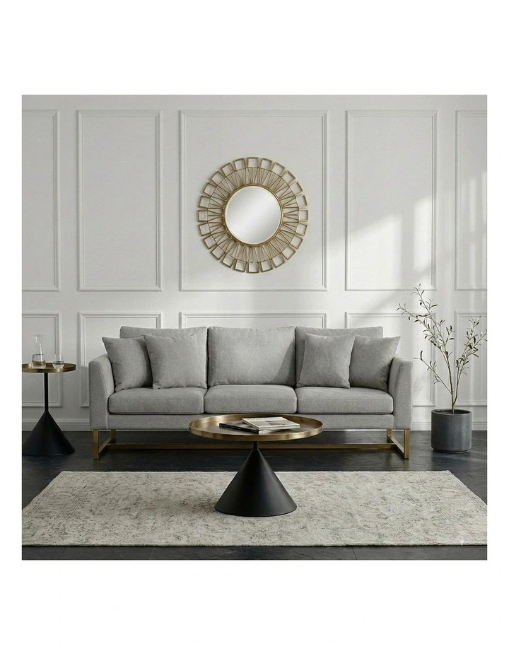Lloyd Round Coffee Table Brushed Gold & Black image 4