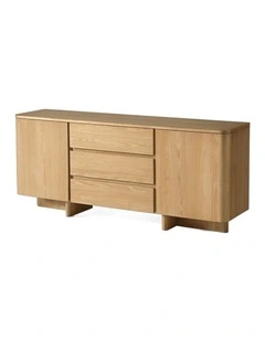 Kiama 1.8m 2 Door 3 Drawer Buffet Natural Ash