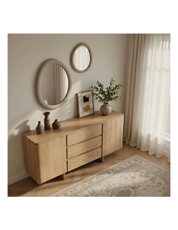 Kiama 1.8m 2 Door 3 Drawer Buffet Natural Ash image 3