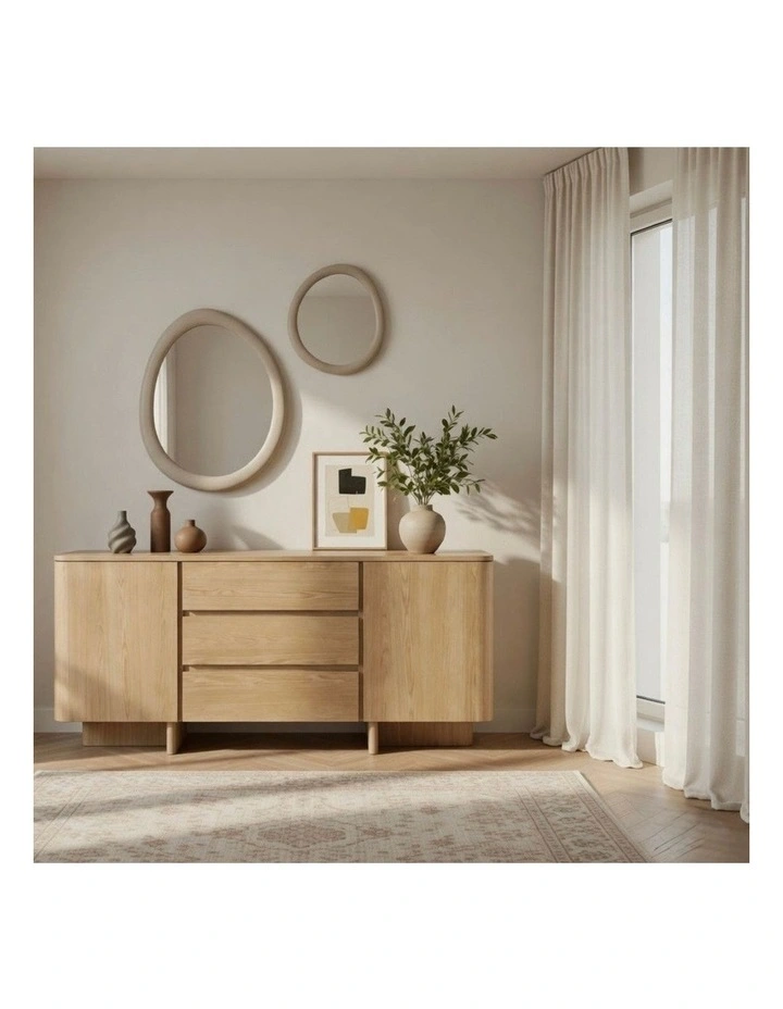 Kiama 1.8m 2 Door 3 Drawer Buffet Natural Ash image 4