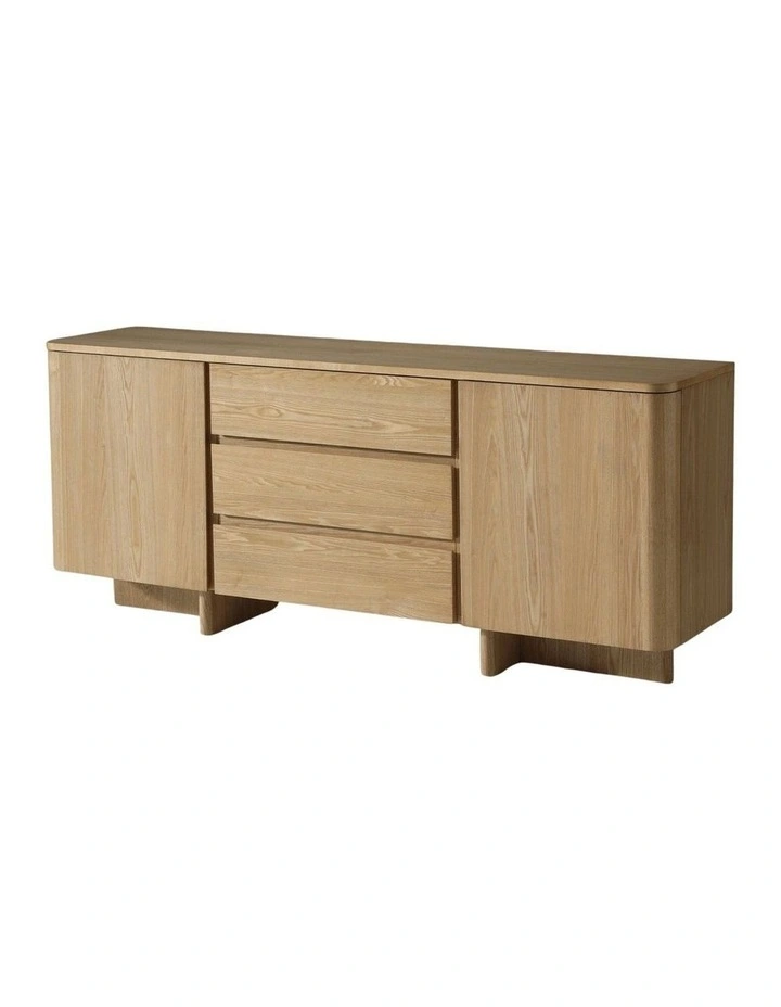 Kiama 1.8m 2 Door 3 Drawer Buffet Natural Ash image 6