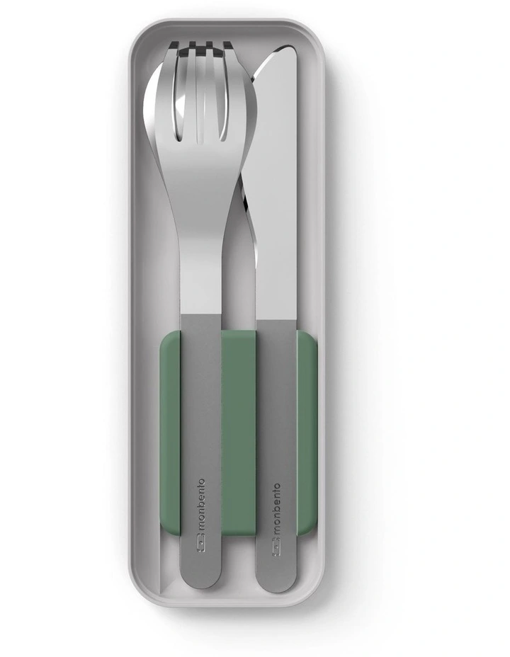Monbento Mb Slim Box - Trio Knife - Green Natural image 1