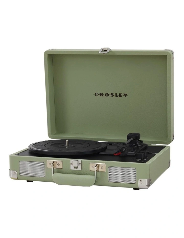 Crosley Cruiser Bluetooth Portable Turntable - Mint   Bundled Crosley Record Storage Display Stand image 4