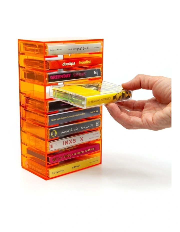 We Are Rewind Tape Storage Rack - Orange image 5