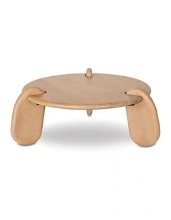 Bowen Indoor Round Timber Coffee Table