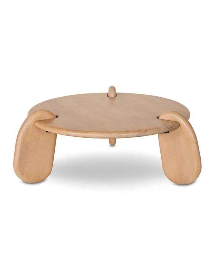 Bowen Indoor Round Timber Coffee Table image 1
