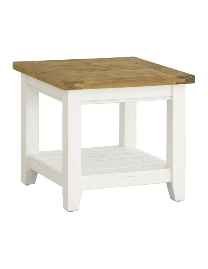 Leura Belle Indoor Side Table in Brushed with Natural Timber Top image 1