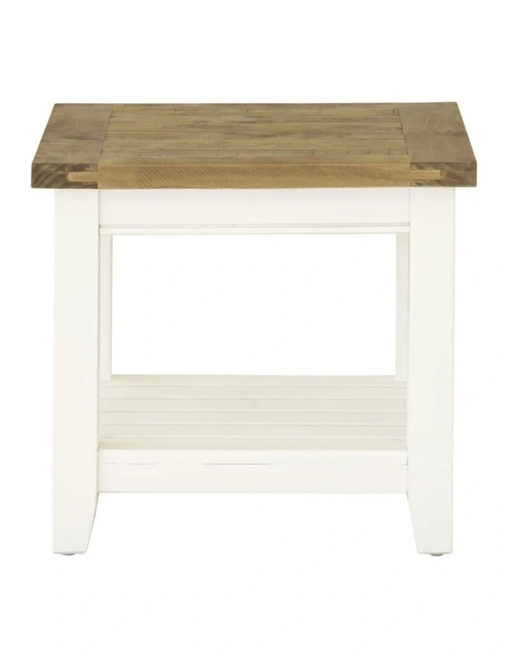 Leura Belle Indoor Side Table in Brushed with Natural Timber Top image 4