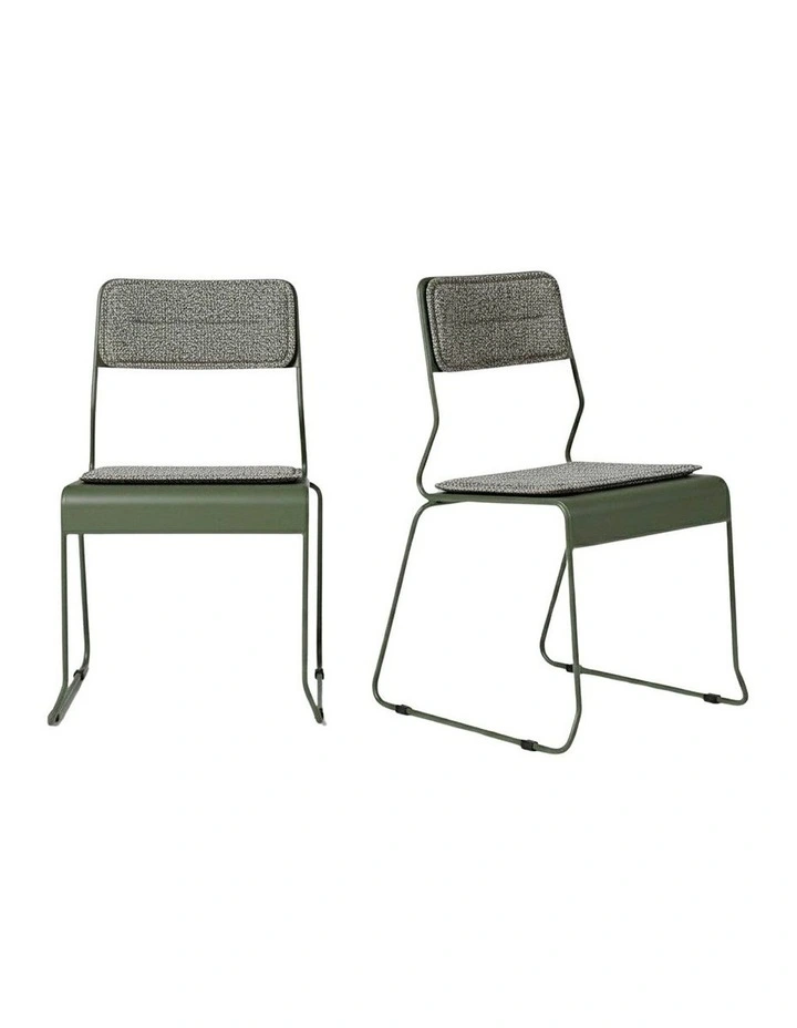 Parco Outdoor Dining Chair Olive Set of 2 image 3