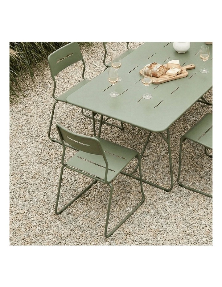 Parco Outdoor Dining Chair Olive Set of 2 image 5