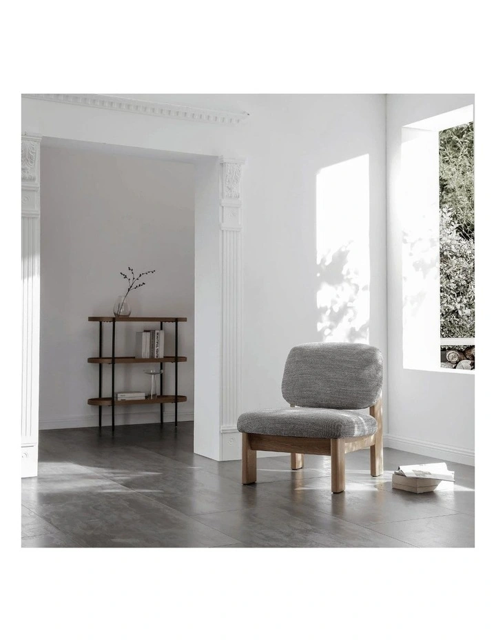 Cleo 3 Tier 90cm x 98cm Bookshelf Walnut & Black image 7