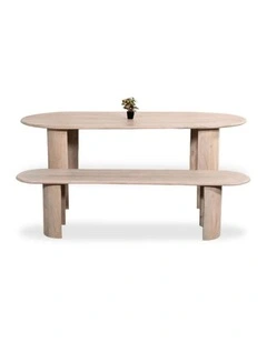 Beaumont Indoor Wooden Dining Table with Bench Seats Setting