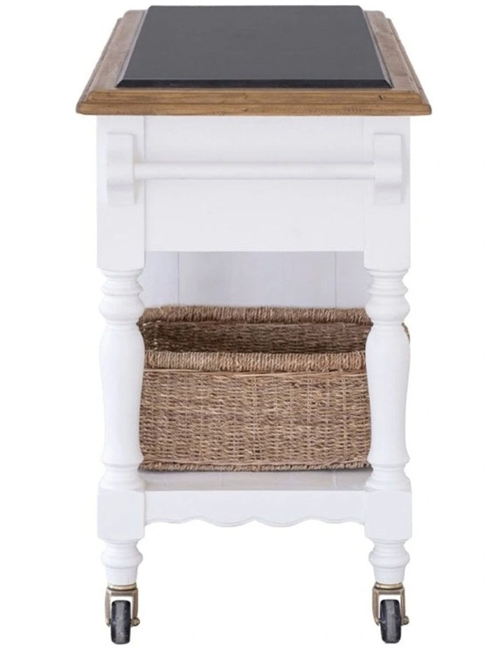 Leura Belle Kitchen Island Bench in Brushed with Natural Timber Top image 6