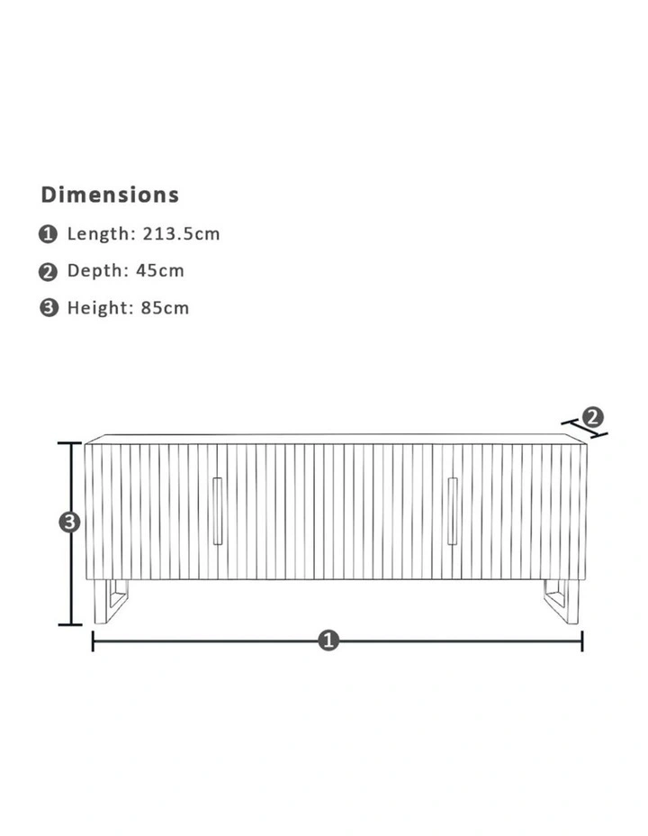 Esperance Indoor Timber Buffet Sideboard image 7