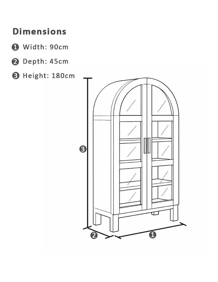 Hallie Indoor Timber Display Cabinet image 5