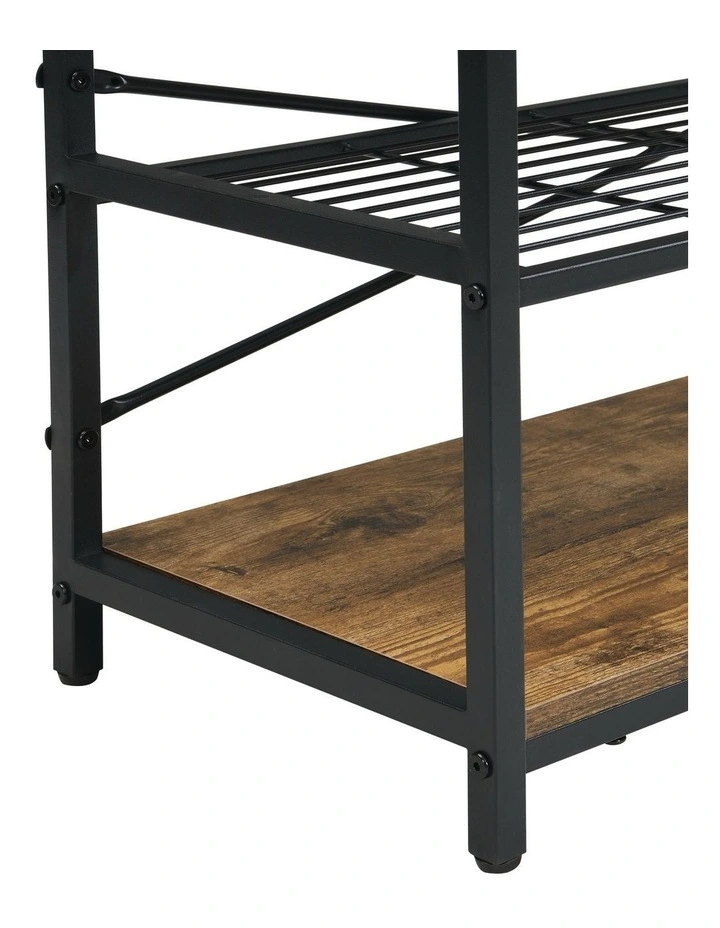 Homfurn 5-in-1 Entryway Hall Tree With Shoe Bench, Rustic Brown image 5
