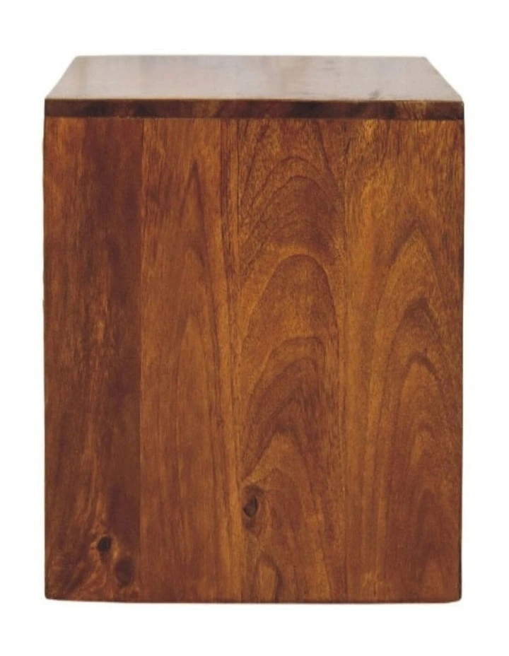 Artisan Furniture Solid Wood Sunburst Wall-Mounted Bedside 1 Drawer 1 Open Shelf Gold And Brown image 6