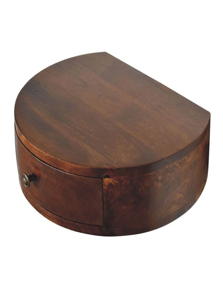 Artisan Furniture Solid Wood Lunar 1 Drawer Floating Bedside, Brown image 4