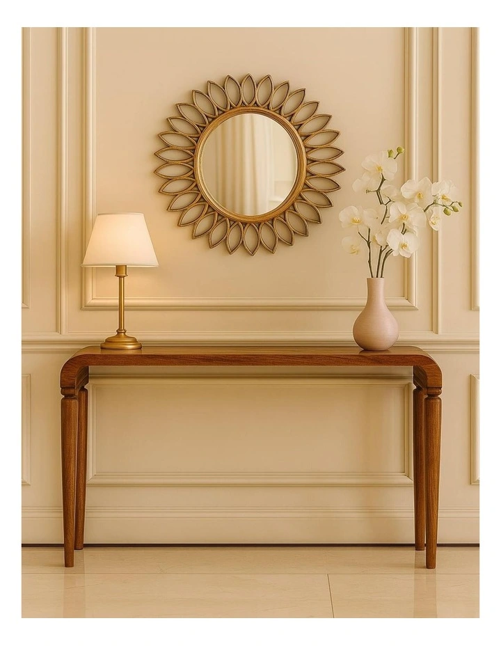 Artisan Furniture Solid Wood Arcus Console Table, Beige image 2