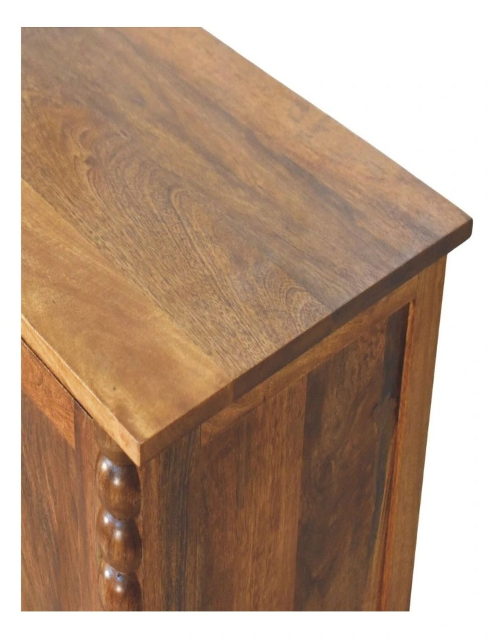 Artisan Furniture Solid Wood Spindle Sideboard, 3 Drawers & 2 Doors, Brown image 4