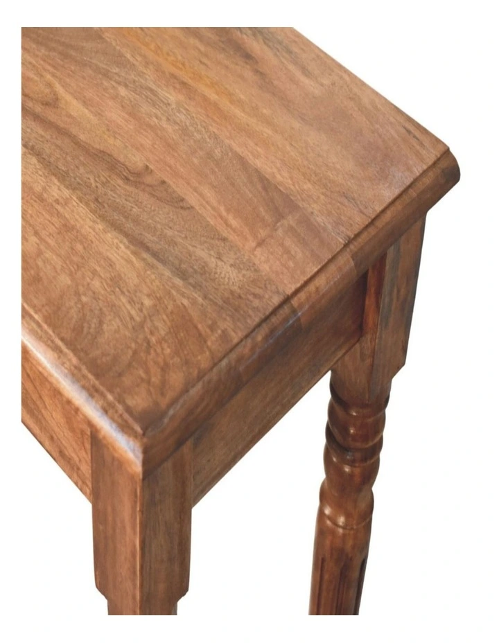 Artisan Furniture Solid wood Three Drawer Console with Turned Legs, Brown image 4