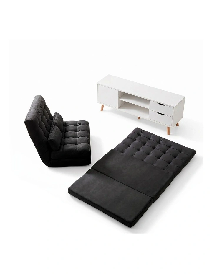 Artiss Sofa Bed Adjustable Floor Chair & TV Unit 120cm Entertainment Cabinet Set image 1