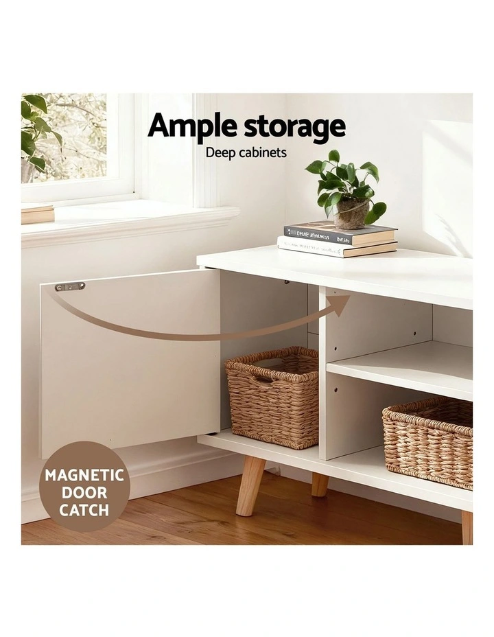 Artiss Sofa Bed Adjustable Floor Chair & TV Unit 120cm Entertainment Cabinet Set image 5