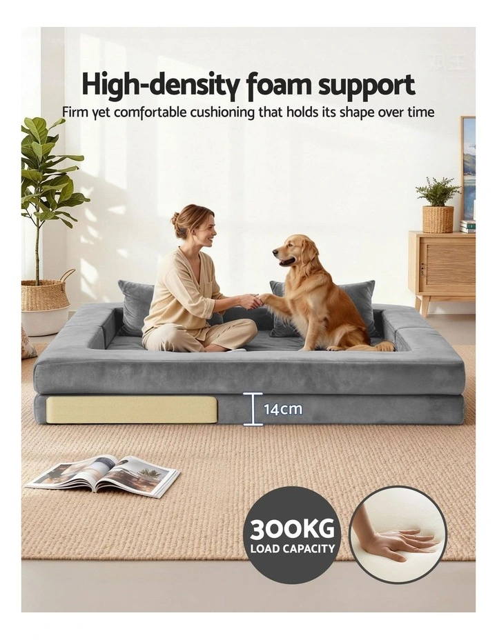 Artiss Convertible Folding Sofa Bed Pull Out Mattress Foldable Lounge Couch Grey image 5