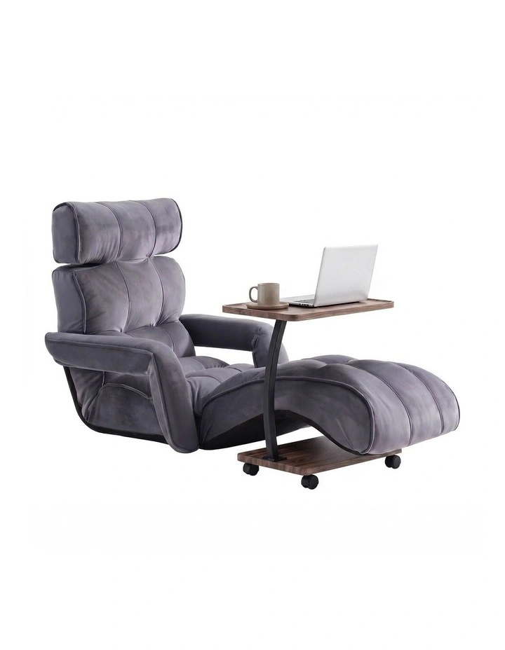 Artiss  Floor Lounge & Coffee Table Set, Adjustable Recliner End Table w/ Wheels image 1