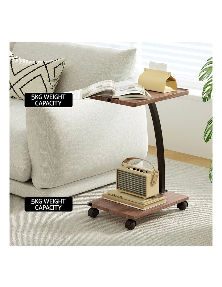 Artiss  Floor Lounge & Coffee Table Set, Adjustable Recliner End Table w/ Wheels image 5