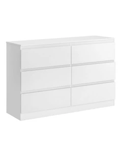 Artiss 6 Chest of Drawers Lowboy White
