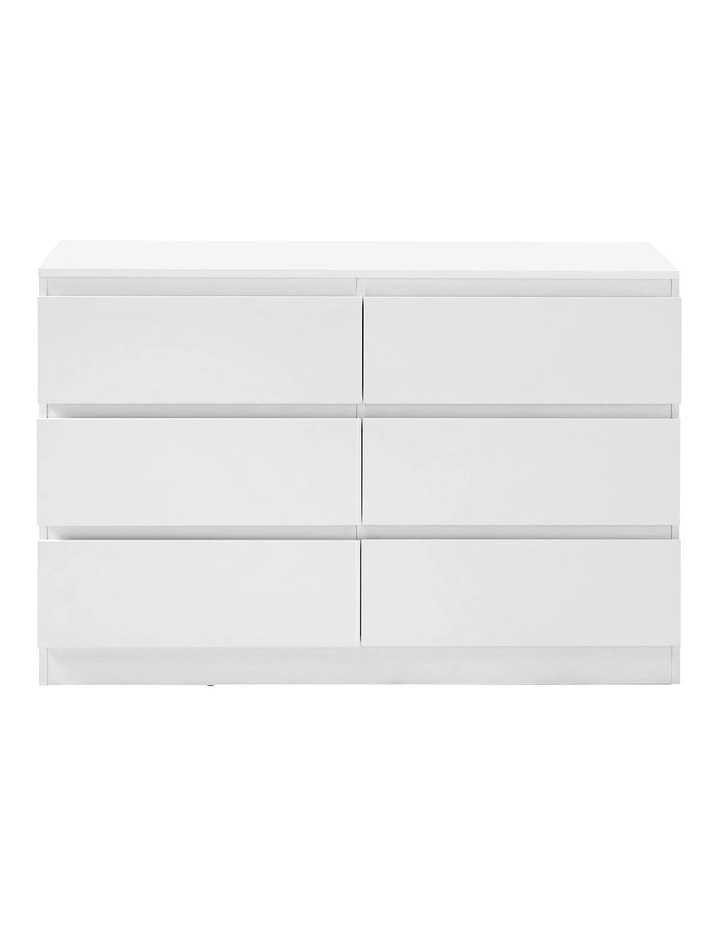 Artiss 6 Chest of Drawers Lowboy White image 3