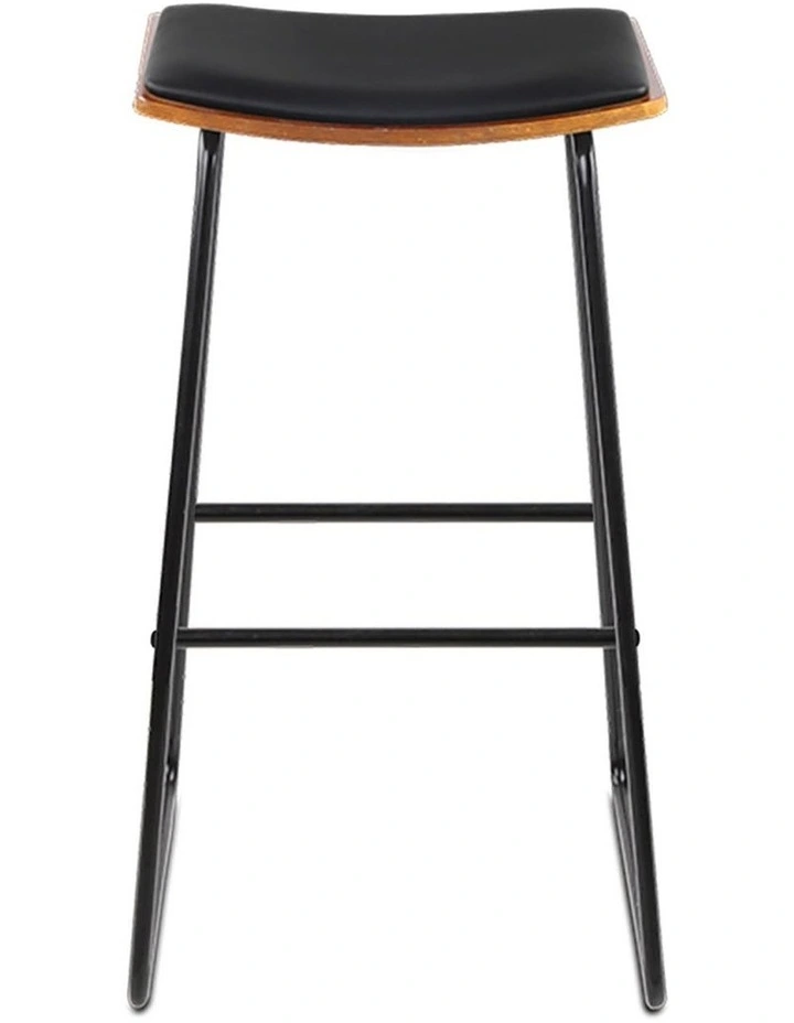 Artiss 4x Bar Stools Leather Padded Metal image 2